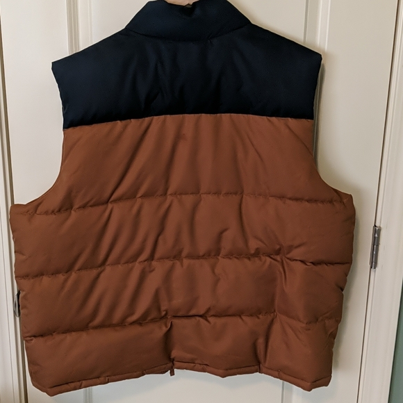👣Old Navy Puffer Vest Pockets Khaki/Navy Size XXL - Picture 3 of 5